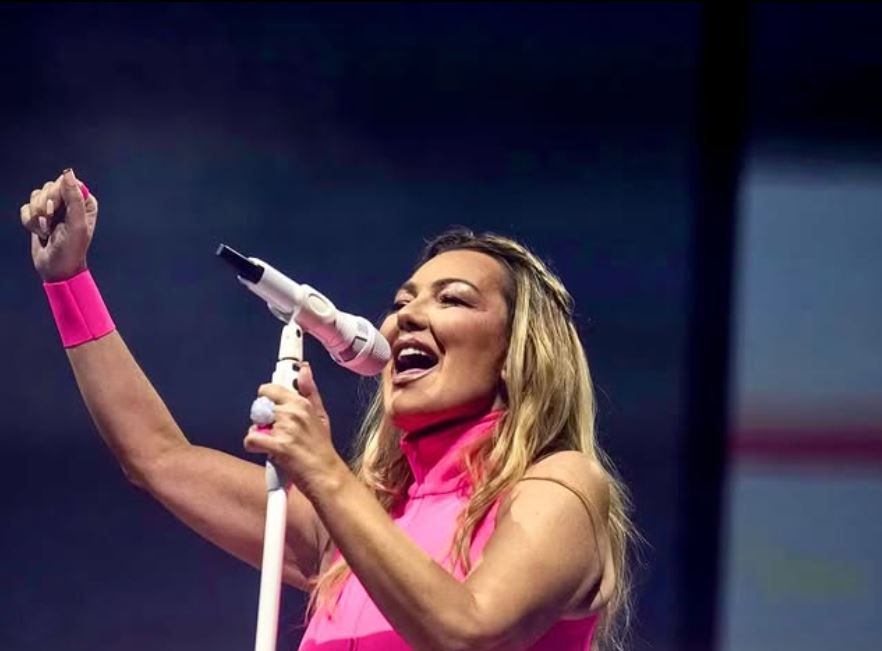 Amaia Montero, durante su actuación en Bilbao. Amaia Montero, durante su actuación en Bilbao.