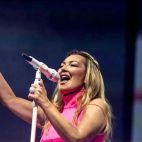 Amaia Montero, durante su actuación en Bilbao.