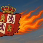 Castilla y León ardiendo. Imagen generada por IA. 