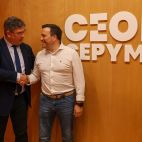 Jorge Moro, presidente de la Asociación de Empresarios Hosteleros de Salamanca, junto a Paulino Benito, presidente de Ceoe Cepyme. 