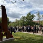 La escultura dedicada a los 35 hombres -19 murieron- y una mujer de Salamanca que estuvieron en los campos de concentración o exterminio Nazi. 