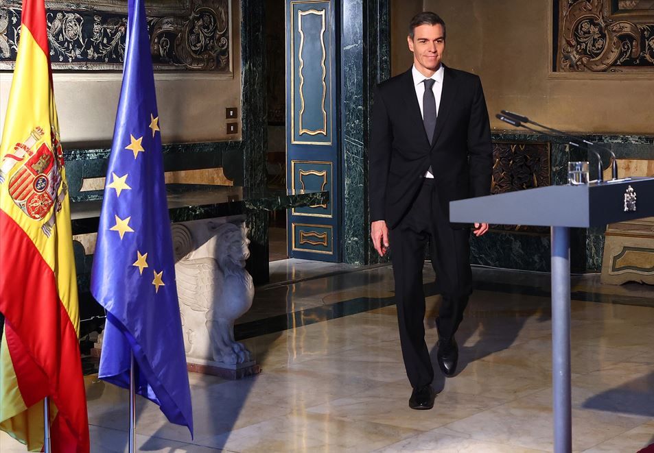 Pedro Sánchez, tras entrevistarse con el Papa,León XIV. Pedro Sánchez, tras entrevistarse con el Papa,León XIV.
