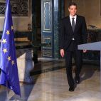 Pedro Sánchez, tras entrevistarse con el Papa,León XIV. Pedro Sánchez, tras entrevistarse con el Papa,León XIV.