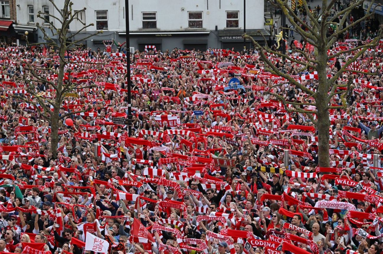 La afición del Arsenal. 
