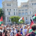 Manifestación a favor del pueblo palestino.