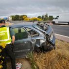 Los vehículos implicados en el accidente. (Ical/Vicente)