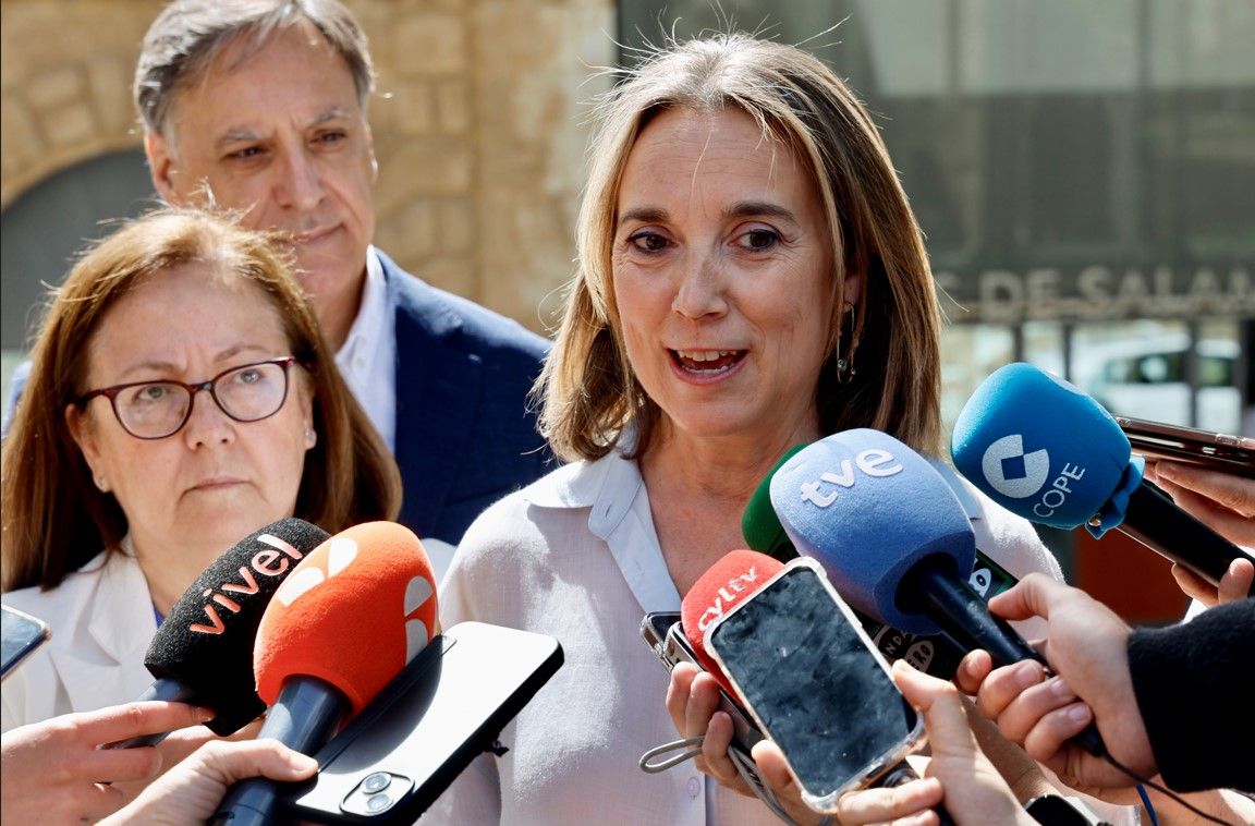 Cuca Gamarra, este martes en Salamanca. (Ical/Susana Martín)