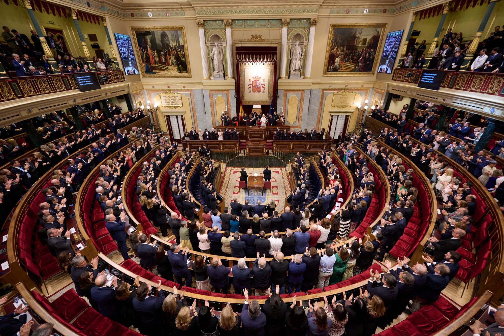 El Papa León XIV en el Congreso de los Diputados.