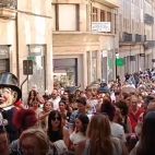 Cabezudos en las fiestas de san Juan.
