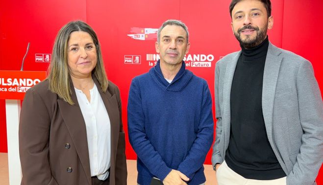 Los procuradores del PSOE por Salamanca, Noelia Merino, Miguel Ángel Luengo y Fran Díaz.