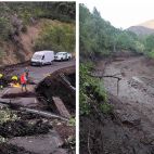 ICAL . Cortado el acceso al Valle de Fornela (León) por los arrastres producidos por una espectacular tormenta.