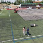 Césped campo de fútbol. Césped campo de fútbol.