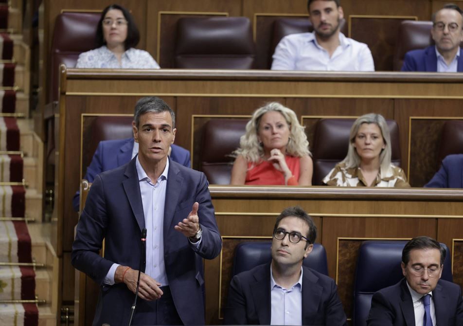 Pedro Sánchez, este miércoles en el Congreso