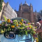 Una decoración floral en el concurso de floristas de Salamanca.