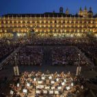 Concierto de la Oscyl en la Plaza Mayor. (Archivo)
