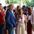 Juan Lázaro / ICAL. El PSOE reúne al Comité Federal, máximo órgano entre congresos. El secretario general del PSCyL, Carlos Martínez, encabeza la delegación autonómica. En la imagen junto a Fran Díaz, Daniel de la Rosa, Nuria Rubio y Patricia Gómez