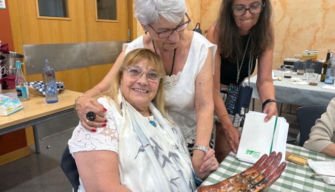 Carmen Igea, Rosalía Rodríguez y Lucia. 