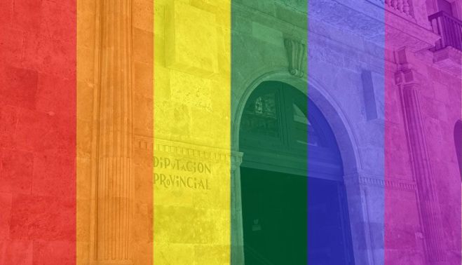 Diputación de Salamanca con los colores del arcoíris. 