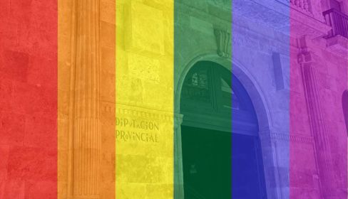 Diputación de Salamanca con los colores del arcoíris. 