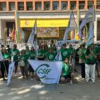 La protesta de CSIF ante el Ministerio de Sanidad.