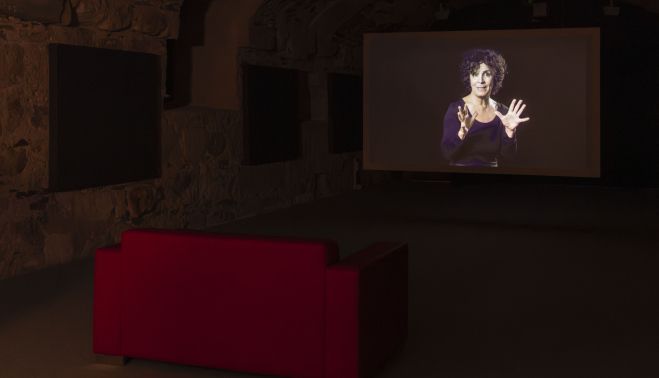 Susana Martín / ICAL. La instalación audiovisual ‘Genias’ se puede ver en el Colegio Arzobispo Fonseca. Susana Martín / ICAL. La instalación audiovisual ‘Genias’ se puede ver en el Colegio Arzobispo Fonseca.