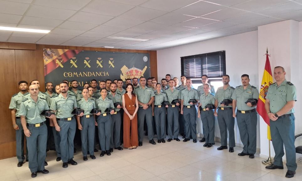 Los guardias civiles en prácticas con los mandos de Salamanca. Los guardias civiles en prácticas con los mandos de Salamanca.