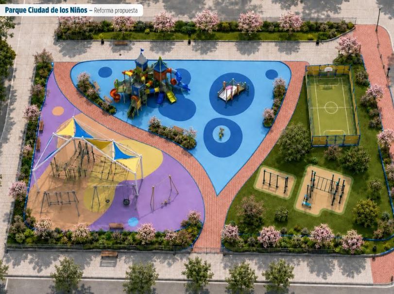 Proyección de cómo quedará el parque Ciudad de los Niños, de Carbajosa. Proyección de cómo quedará el parque Ciudad de los Niños, de Carbajosa.