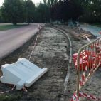 Las obras de restauración paisajística medioambiental del entorno natural del río Tormes para uso recreativo y turístico. Fotografía. Comité Antinuclear y Ecologista de Salamanca.