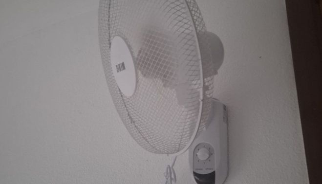 El ventilador de las habitaciones en Los Montalvos. 