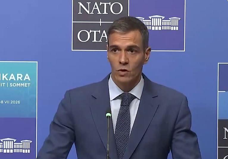 Pedro Sánchez, este miércoles, en la asamblea de la OTAN Pedro Sánchez, este miércoles, en la asamblea de la OTAN