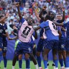 La selección de Francia celebra una victoria en el mundial de EEUU. (Foto: Fifa)