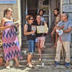 La alegría de los premiados por los jardines diseñados en Juzbado. 