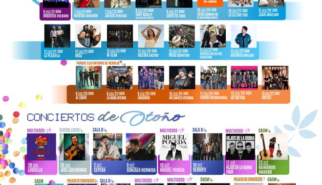 conciertos ferias y fiestas 2026 y otoño