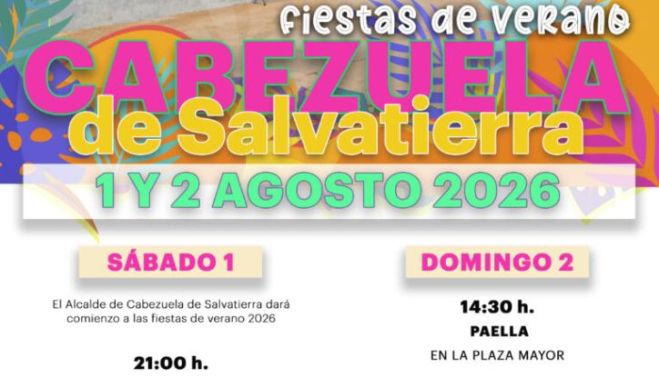 Cartel de las fiestas de Cabezuela de Salvatierra.