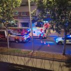 Bomberos, ambulancia y Policía Local, la pasada medianoche en la Avenida de Portugal