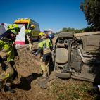 El accidente en Doñinos de Ledesma. (Ical/Vicente)