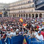 La Plaza, llena para ver la final del mundial. (Pablo de la Peña)