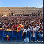 La Plaza Mayor, llena para ver la final del mundial. (Foto: Pablo de la Peña)
