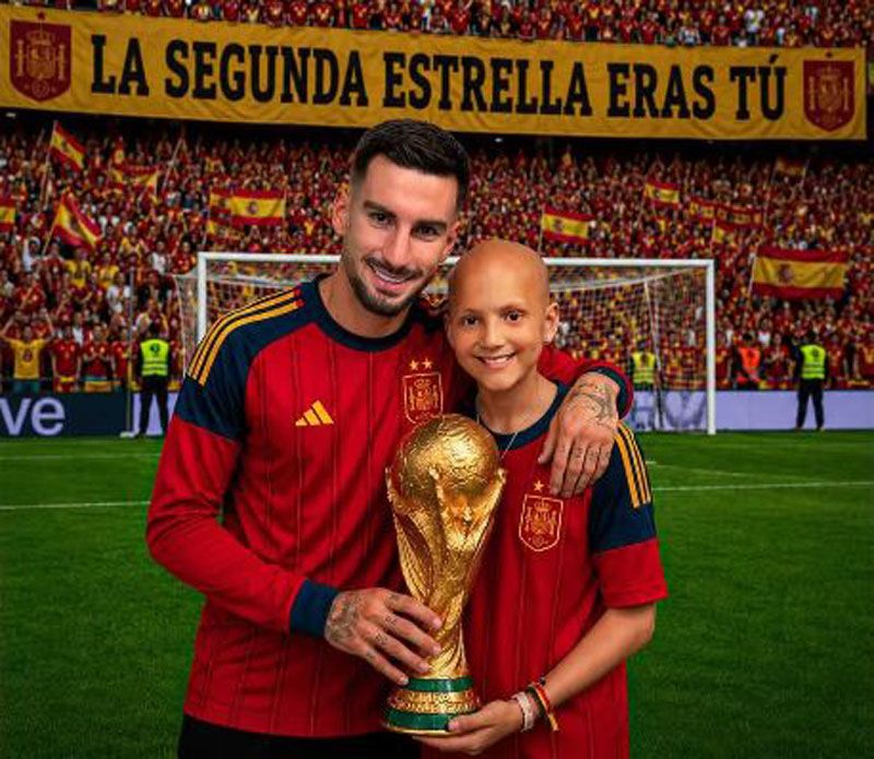 Alex Baena y María Caamaño, la princesa futbolera guerra. Imagen. IA. Alex Baena y María Caamaño, la princesa futbolera guerra. Imagen. IA.