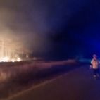 Varios efectivos trabajando en el incendio forestal de La Mierla, Guadalajara.