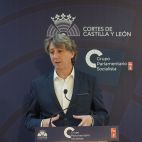  Rubén Cacho / ICAL. El secretario general del PSOE de Castilla y León y portavoz en las Cortes, Carlos Martínez, comparece ante la prensa para realizar balance de las comparecencias de los consejeros de la Junta. 