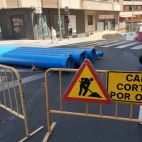 Obras para renovar las tuberias en Camino de las Aguas.