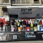 El podium de la vuelta ciclista a Castilla y León Élite y Sub-23, en Guijuelo.