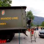 Puesto de mando de la UME en los incendios. 