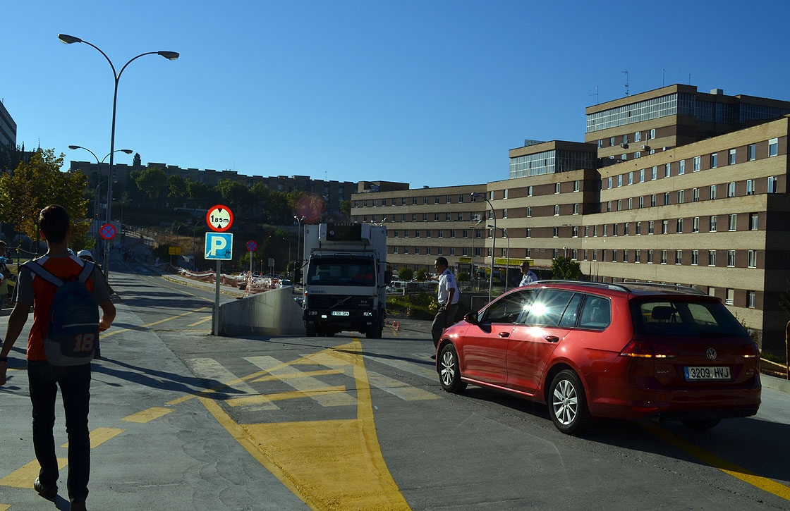 hospital cruce entreada parking t salida hospital