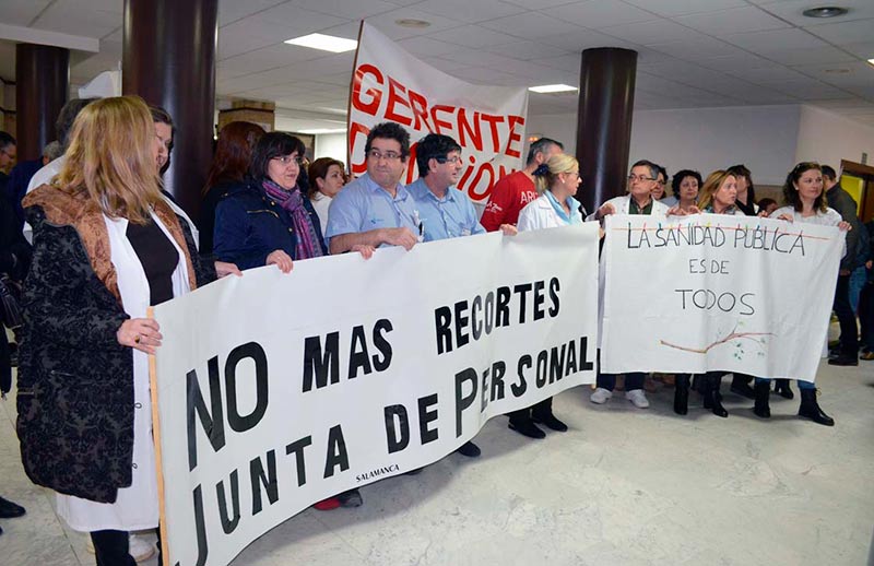 hospital junta personal protestas plantilla
