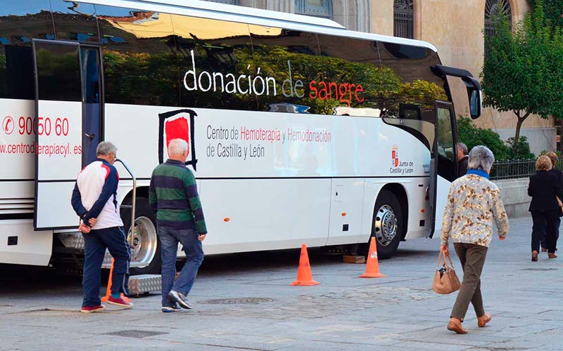 Donantes de sangre autobus
