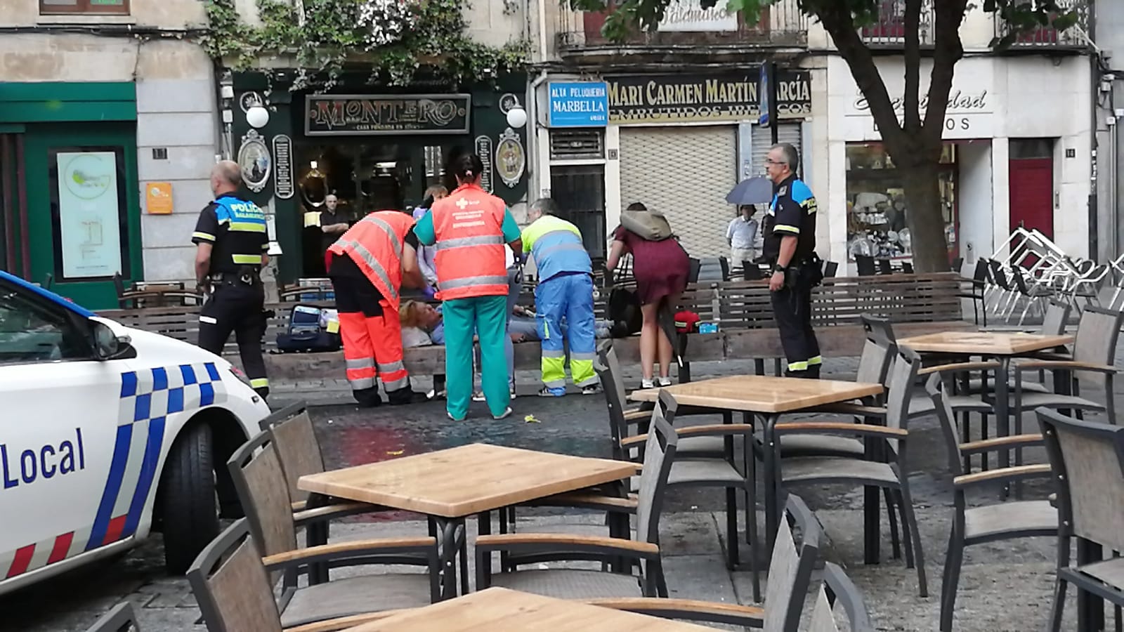 Emergencias, plaza del corrillo Salamanca