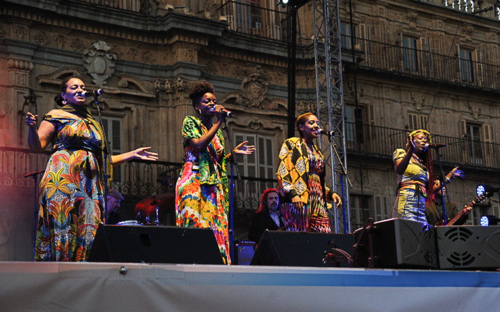 Aretha Soul Divas, en la Plaza Mayor de Salamanca.