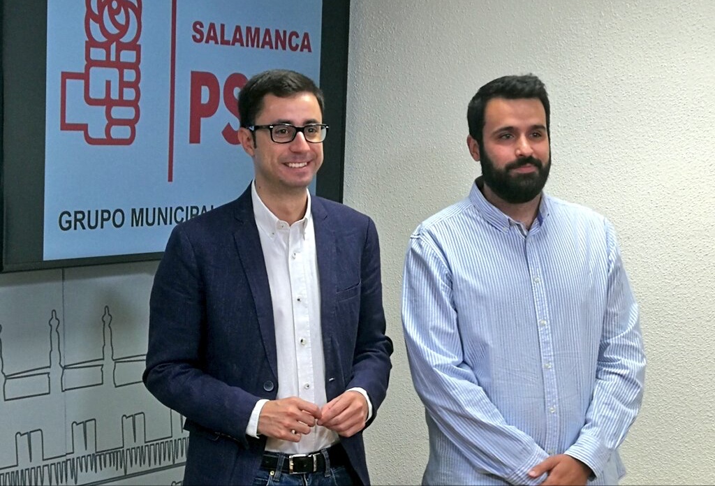 Jose Luis Mateos y Álvaro Antolín, concejales socialistas de Salamanca.